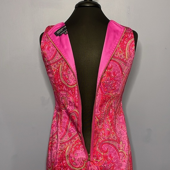 Jones New York Signature Pink Paisley Women’s Dress Size 4 - Picture 10 of 12